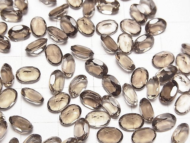 Hochwertiger Rauchquarz AAA lose ovale facettierte 7x5mm 10 Stück