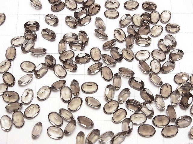 Hochwertiger Rauchquarz AAA lose ovale facettierte 7x5mm 10 Stück
