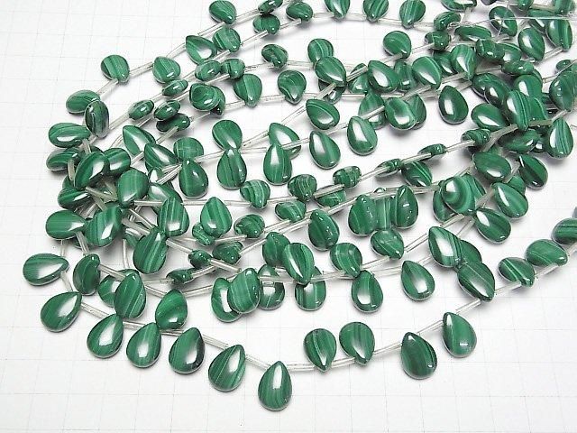 Malachit AAA Birnenform 14x10mm 1/4 oder 1 Strang Perlen (ca. 15 Zoll / 36 cm)