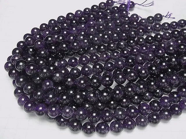 Amethyst AA+ rund 12mm halb oder 1strang Perlen (ca. 15 Zoll / 37 cm)