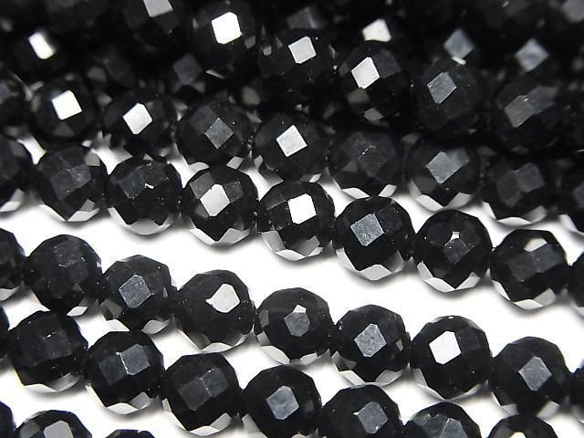 High Quality! Onyx 64Faceted Round 6mm 1strand beads (aprx.15inch/37cm)