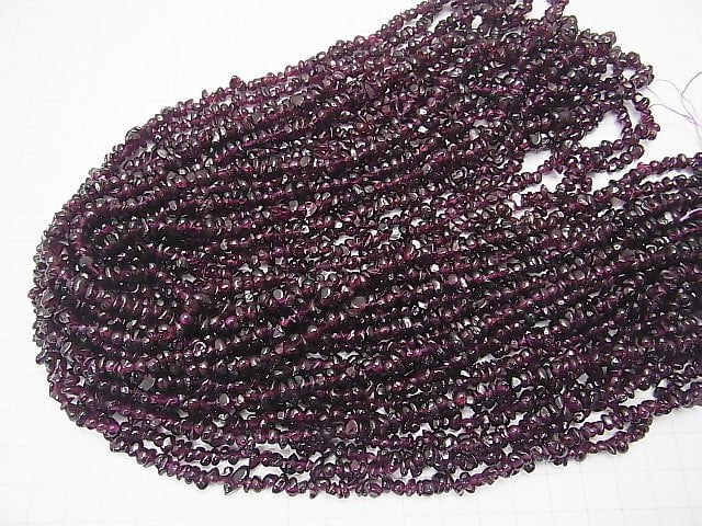 Granat AA++ Chips (kleine Nuggets) 1strang Perlen (ca. 34 Zoll/86 cm)