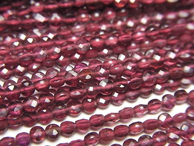 Hochwertig! Mosambik Granat AAA Facettierte Münze 2,5x2,5x1,5mm 1Strang Perlen (ca. 15 Zoll / 36 cm)