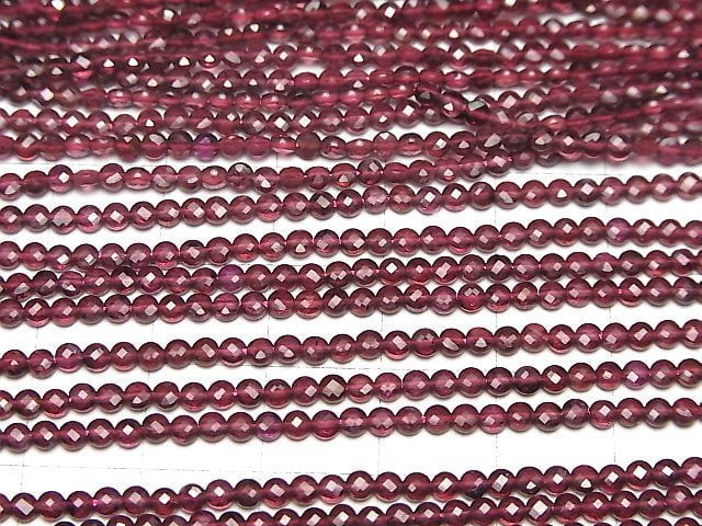 Hochwertig! Mosambik Granat AAA Facettierte Münze 2,5x2,5x1,5mm 1Strang Perlen (ca. 15 Zoll / 36 cm)