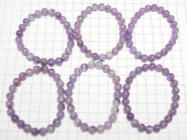 Engel Silica (Charoit mit Silica) AA+ Rund 8mm Armband