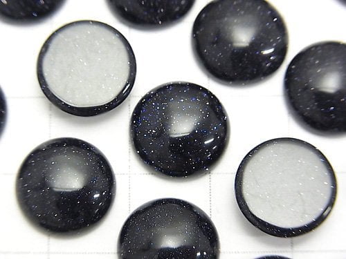 Blue Golden Sand Stone Round Cabochon 12x12mm 4pcs $4.79!