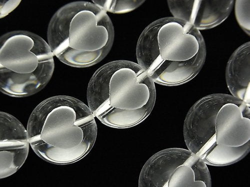 Accessories, Bracelet, Carving, Crystal Quartz, Heart Gemstone Beads