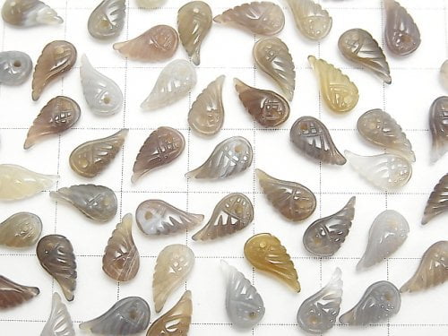 3pcs $4.79! Botswana Agate Angel Wing 10x5x3mm 3pcs