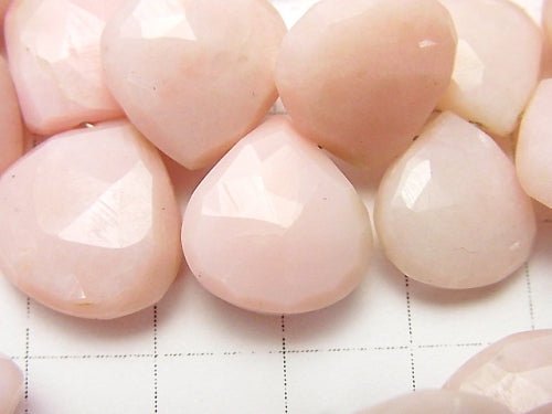 Rosenopal AA++ Kastanienform Facettierte Briolette Größenvariation halb oder 1strang Perlen (ca. 7 Zoll / 18 cm)