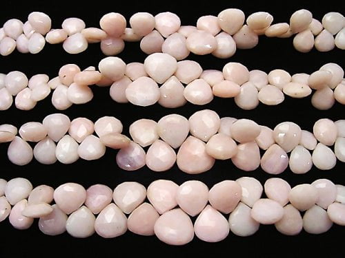 Rosenopal AA++ Kastanienform Facettierte Briolette Größenvariation halb oder 1strang Perlen (ca. 7 Zoll / 18 cm)