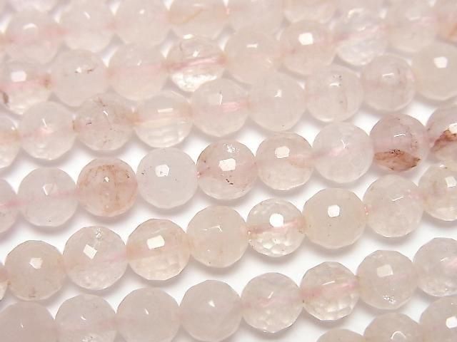 Rosa Quarz 128-facettierte Runde 6mm 1 Strang Perlen (ca. 15 Zoll/37 cm)