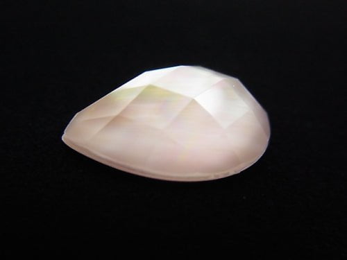 Rosa Schale x Kristall AAA- Birnenform facettierter Cabochon 14x10mm 3 Stück