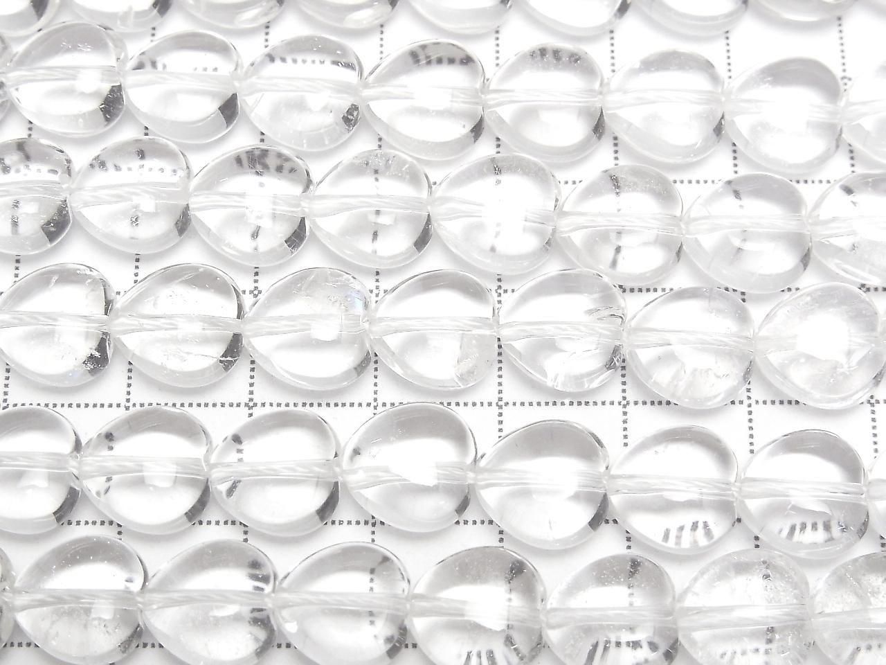 Crystal AA++ Vertical Hole Heart 10x10mm half or 1-strand beads (approx. 15inch/36cm)