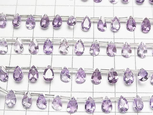 Hochwertiger Amethyst AAA Birnenform facettiert 8x5mm halb oder 1strang Perlen (ca. 8 Zoll/20 cm)