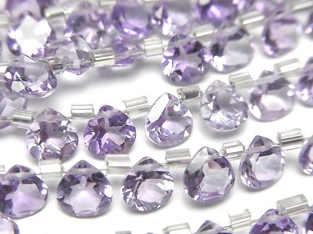 Hochwertiger rosa Amethyst AAA Kastanie facettiert 6x6mm halb oder 1 Strang Perlen (28 Stück)