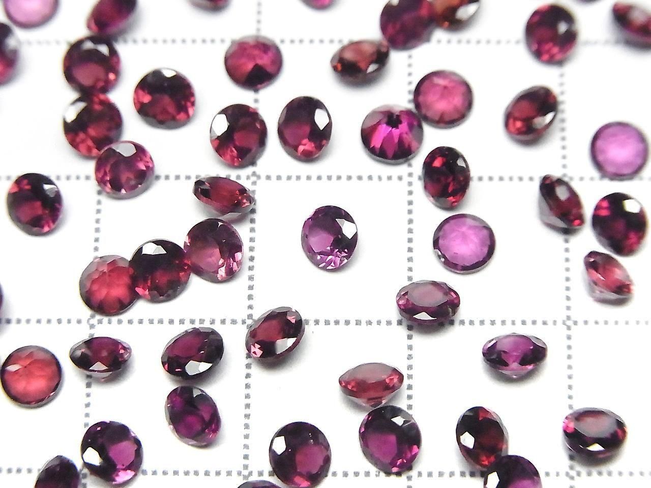 Grenat Rhodolite de Haute Qualité AAA Pierre Libre Ronde Facettée 4x4mm 10pcs