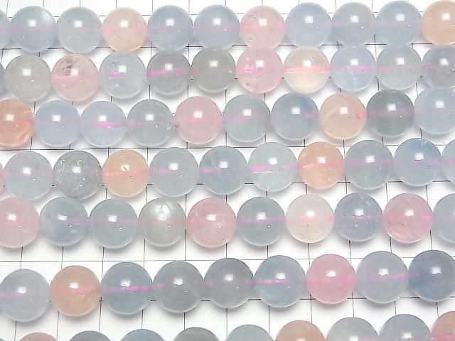 Berylmischung (Multicolor Aquamarin) AAA Rund 12mm 1/4 oder 1Strang Perlen (ca. 15Zoll/37cm)