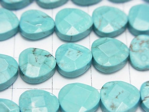 1strand $8.79! Magnesite Turquoise Vertical Hole Chestnut Shape 9x9x3mm 1strand beads (aprx.15inch/37cm)