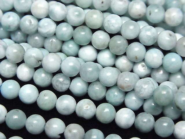 Larimar Pectolite AA Round 4mm half or 1strand beads (aprx.15inch/37cm)