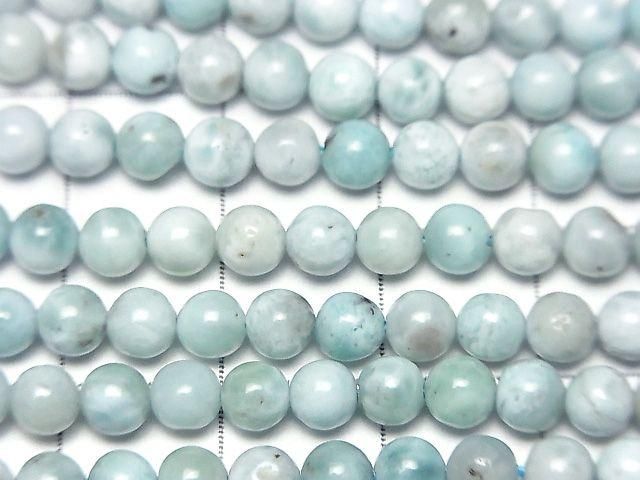 Larimar Pectolite AA Round 4mm half or 1strand beads (aprx.15inch/37cm)