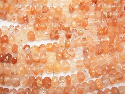 High Quality Red Quartz AAA Faceted Button Rondelle half or 1strand beads (aprx.15 inch / 38 cm)