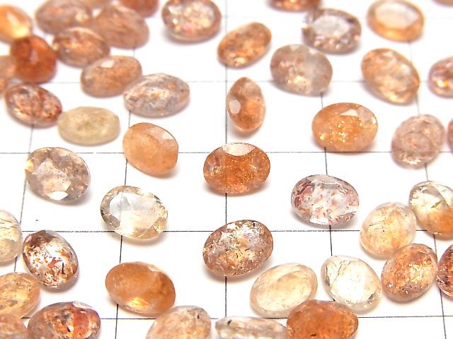 Hochwertiger Sonnenstein AAA Lose Steine Oval Facettiert 7x5mm 5 Stück