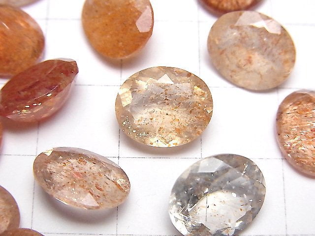 Hochwertiger Sonnenstein AAA- Lose Steine Oval Facettiert 12x10mm 2 Stück
