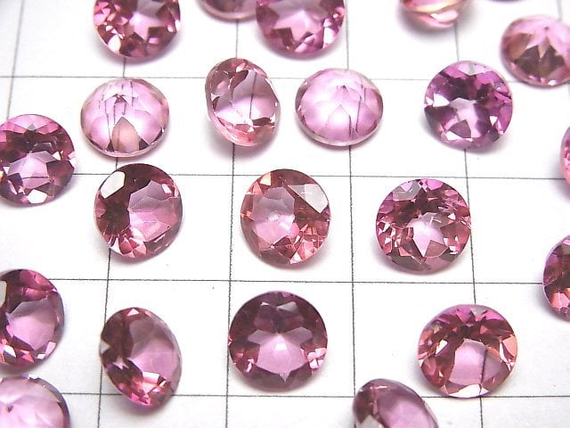 Hochwertiger Rosa Topas AAA Lose Stein Rund Facettiert 8x8mm 3 Stück