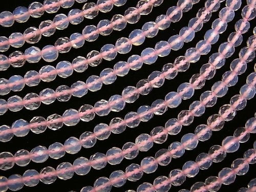 Opalit 64 facettierte runde 6 mm rosa 1strang Perlen (ca. 14 Zoll / 34 cm)