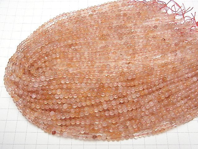Amphiball In Quarz Rund 4mm 1strang Perlen (ca. 15 Zoll / 38 cm)