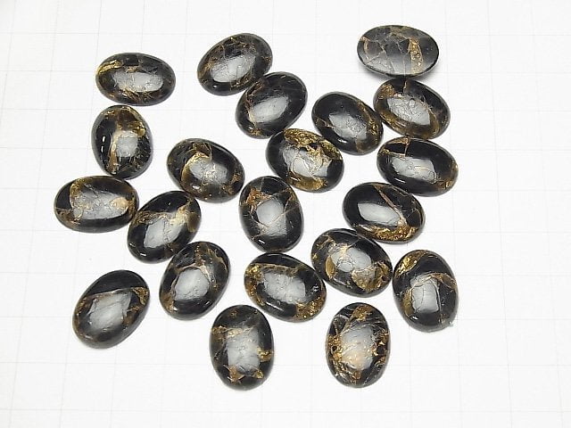 Kupferobsidian AAA Ovaler Cabochon 18x13mm 2 Stück