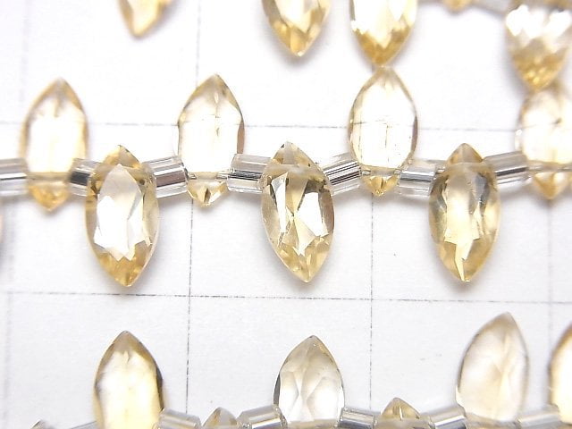 Hochwertig! Citrin AAA Marquise facettiert 8x4mm halbe oder 1 Strang Perlen (28 Stück)