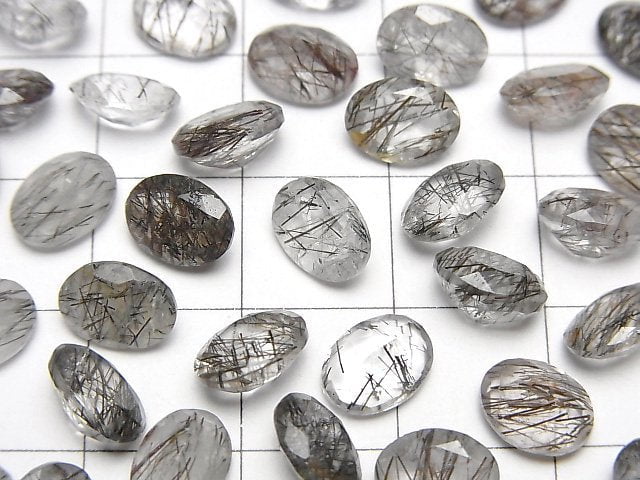 Hochwertiger Turmalinquarz AAA Lose Steine Oval Facettiert 8x6mm 3 Stück