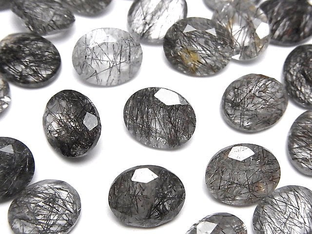 Hochwertiger Turmalinquarz AAA- lose Steine oval facettiert 12x10mm 4 Stück