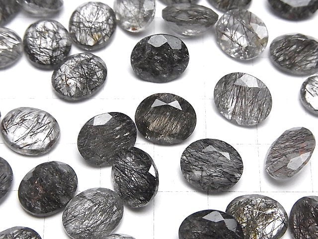 Hochwertiger Turmalinquarz AAA- lose Steine oval facettiert 12x10mm 4 Stück