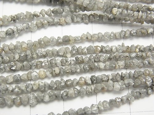 Graue Diamant Chips halb oder 1 Strang Perlen (ca. 14 Zoll / 34 cm)
