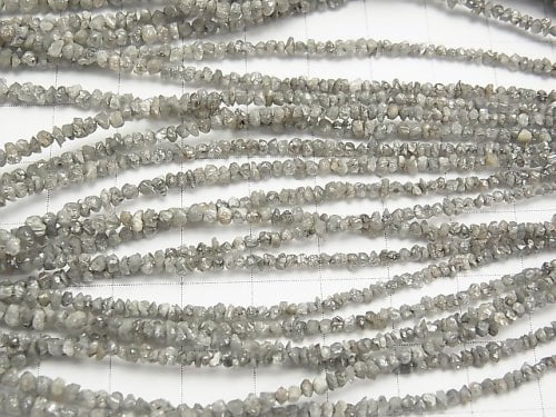 Graue Diamant Chips halb oder 1 Strang Perlen (ca. 14 Zoll / 34 cm)