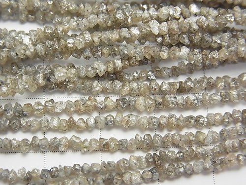 Hellgrau - Braune Diamantchips halbe oder 1 Strang Perlen (ca. 19 Zoll / 46 cm)