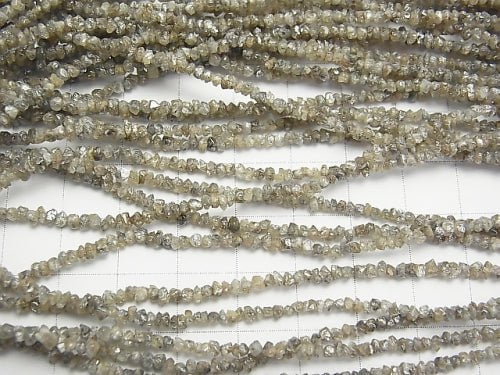 Hellgrau - Braune Diamantchips halbe oder 1 Strang Perlen (ca. 19 Zoll / 46 cm)