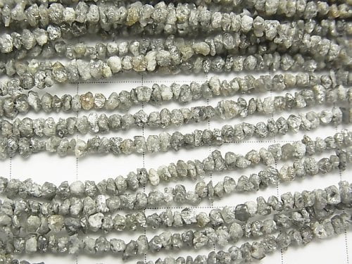 Grau Diamantchips halbe oder 1 Strang Perlen (ca. 15 Zoll / 38 cm)