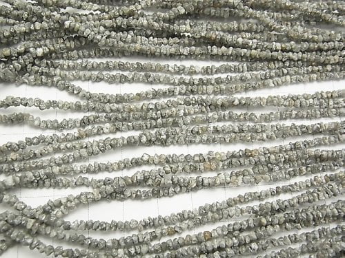 Grau Diamantchips halbe oder 1 Strang Perlen (ca. 15 Zoll / 38 cm)