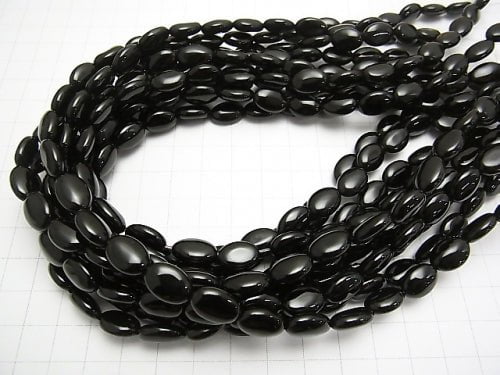 Onyx Oval 12x8x5mm halbe oder 1 Strang Perlen (ca. 15 Zoll / 36 cm)
