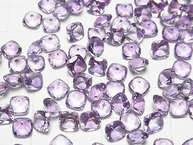 Hochwertiger Amethyst AAA Lose Stein Quadratisch Facettiert 6x6mm 5 Stück