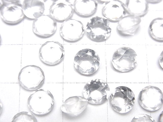 Hochwertiger Milchquarz AAA Lose Stein Rund Facettiert 6x6mm 2 Stück