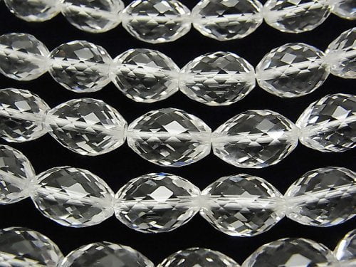 Crystal Quartz, Rice Gemstone Beads