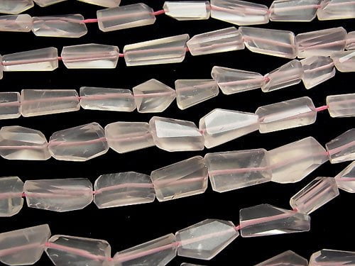 High Quality Rose Quartz AAA- Faceted Nugget half or 1strand beads (aprx.15inch/38cm)
