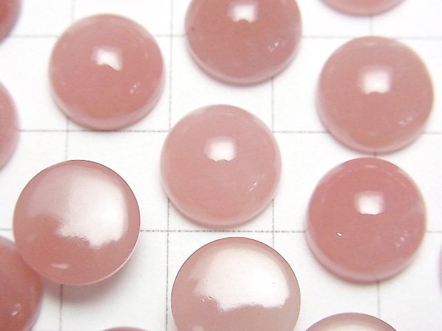 Guava Quarz AAA runde Cabochon 12x12mm 2 Stück