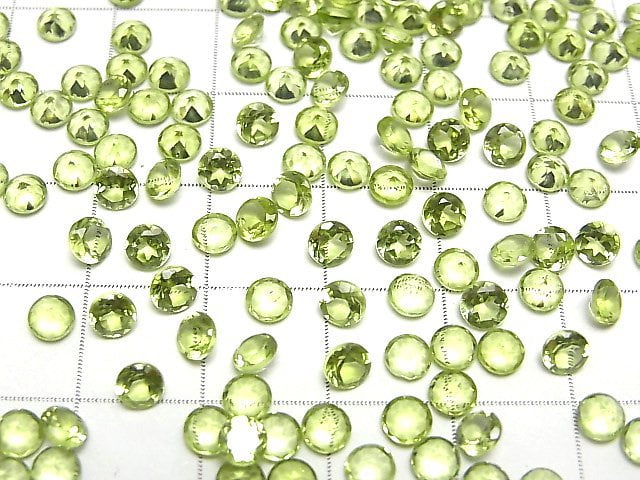 Hochwertiger Peridot AAA Lose Steine Rund facettiert 4x4mm 10Stk
