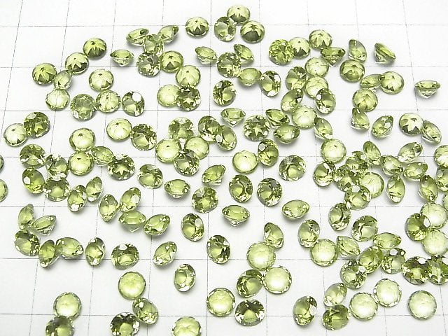 Hochwertiger Peridot AAA Lose Steine Rund facettiert 5x5mm 5Stk