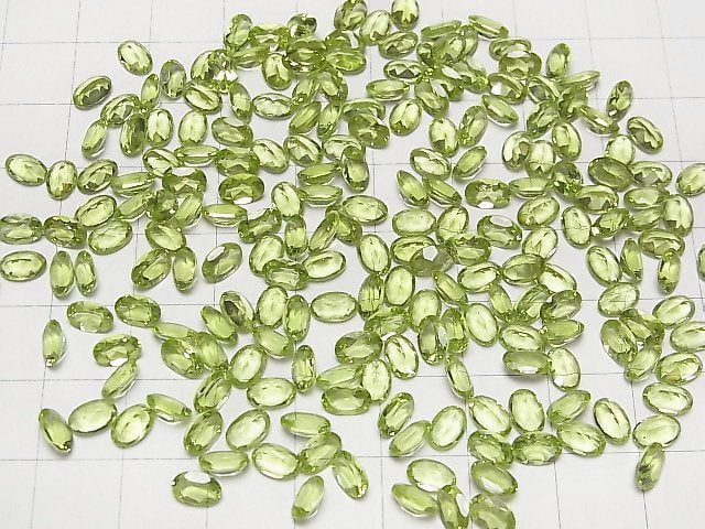 Hochwertiger Peridot AAA Lose Steine Oval facettiert 6x4mm 5Stk